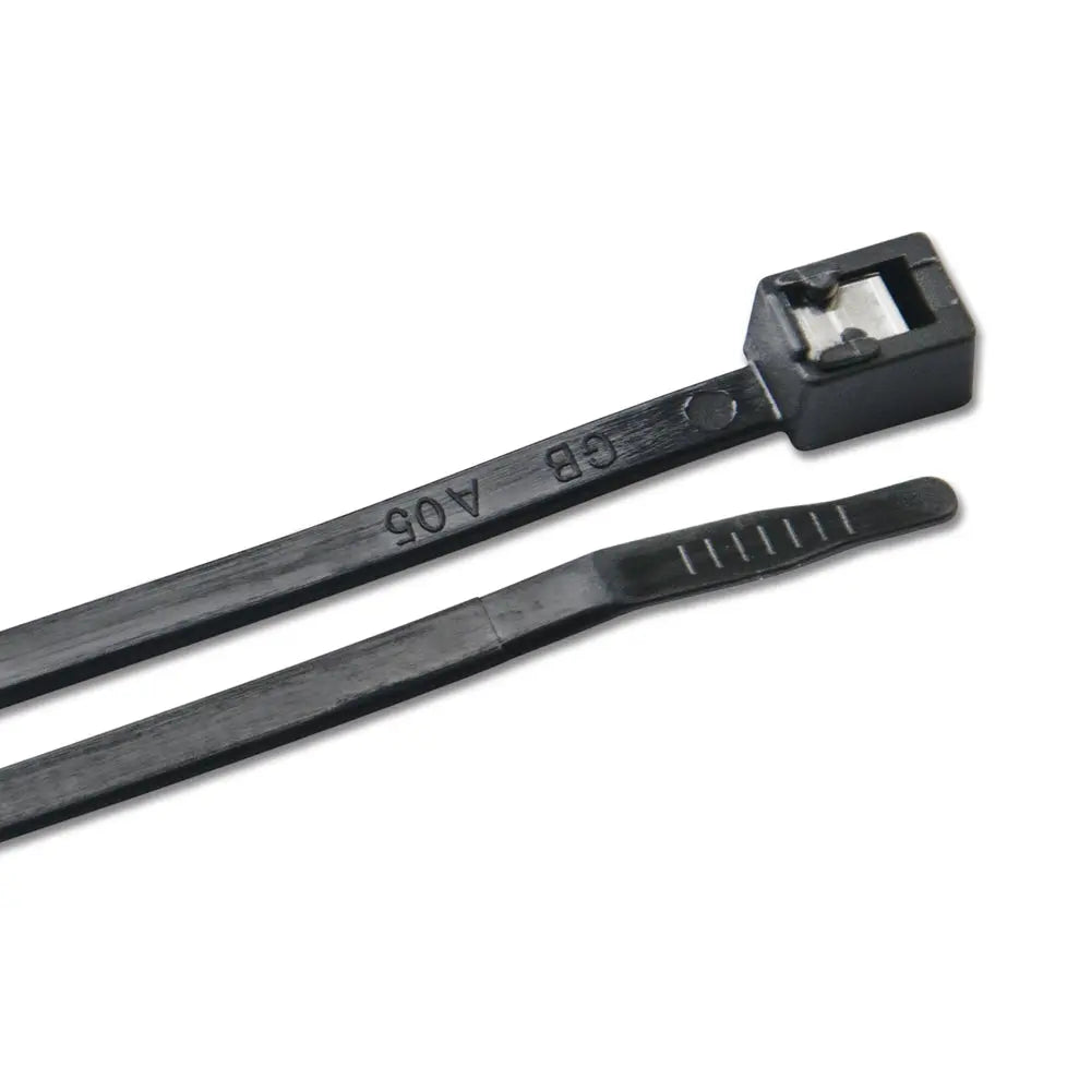 Ancor 8-Inch UV Black Self-Cutting Cable Zip Ties - 50 Pack