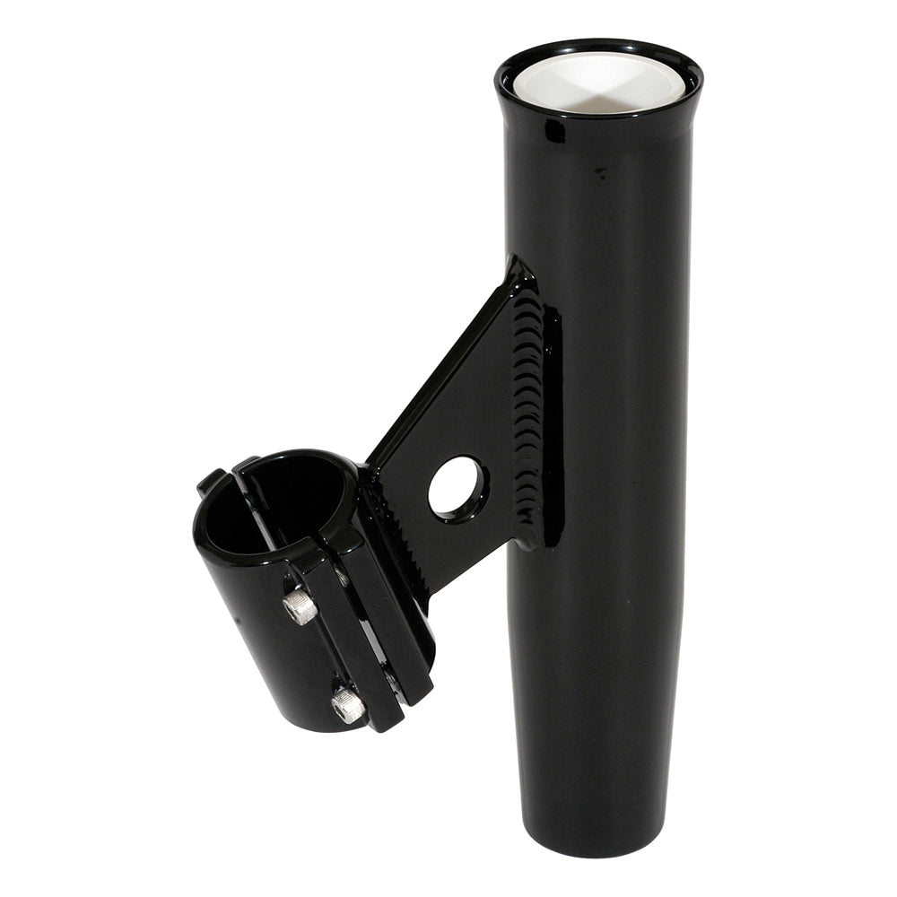 Lee's Tackle Clamp-On Rod Holder - Black Aluminum Vertical Mount for 1.900 inch O.D. Pipe