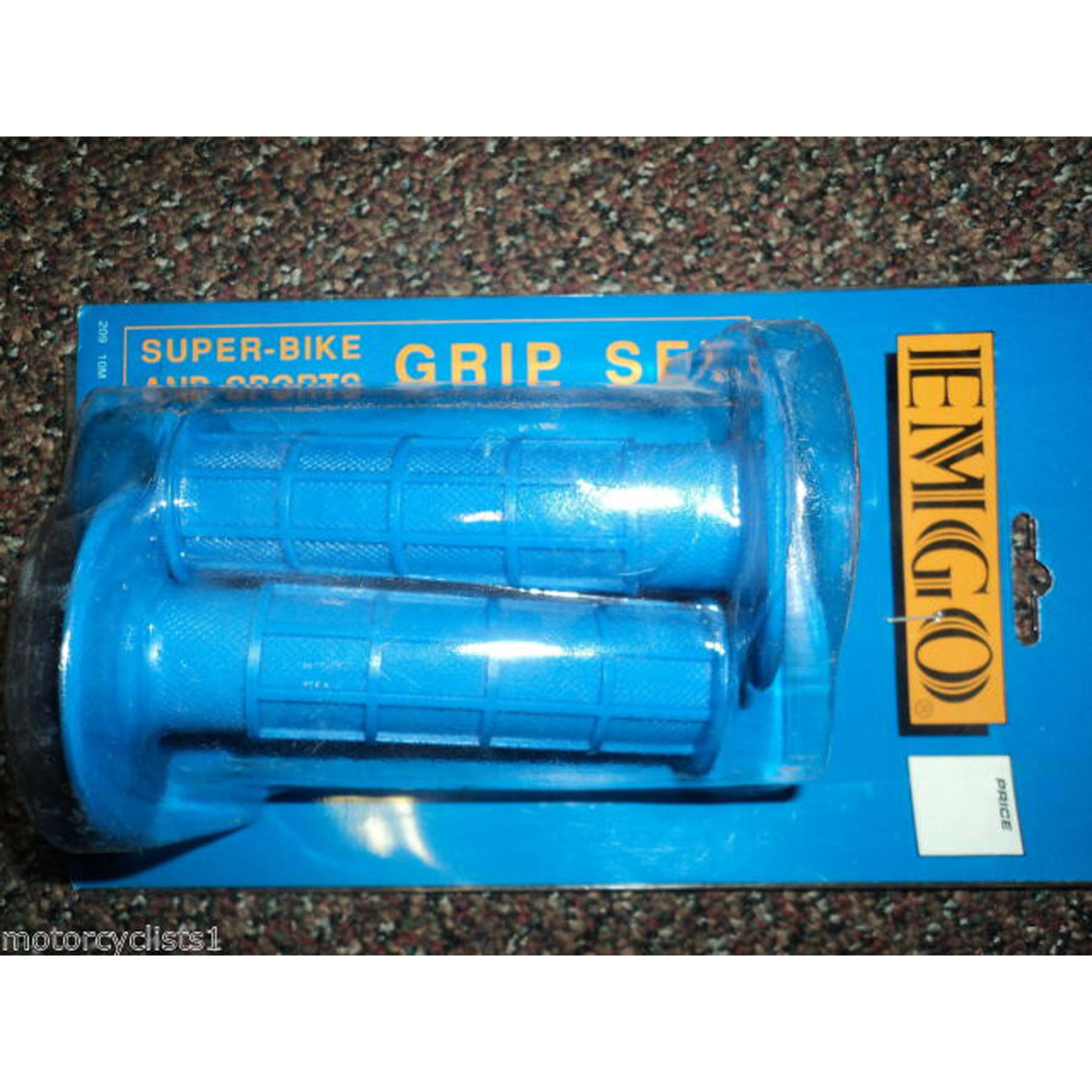 EMGO Grip Set CR Blue – Part Number 42-24613 for Motorcycle Handlebars