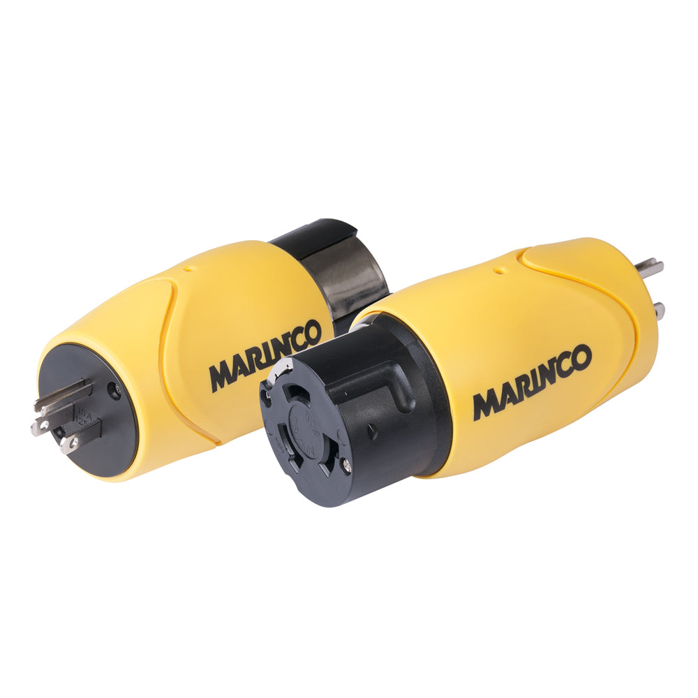 Marinco S15-504 Straight Adapter - 15A Male to 50A 125/250V Female Locking Connector