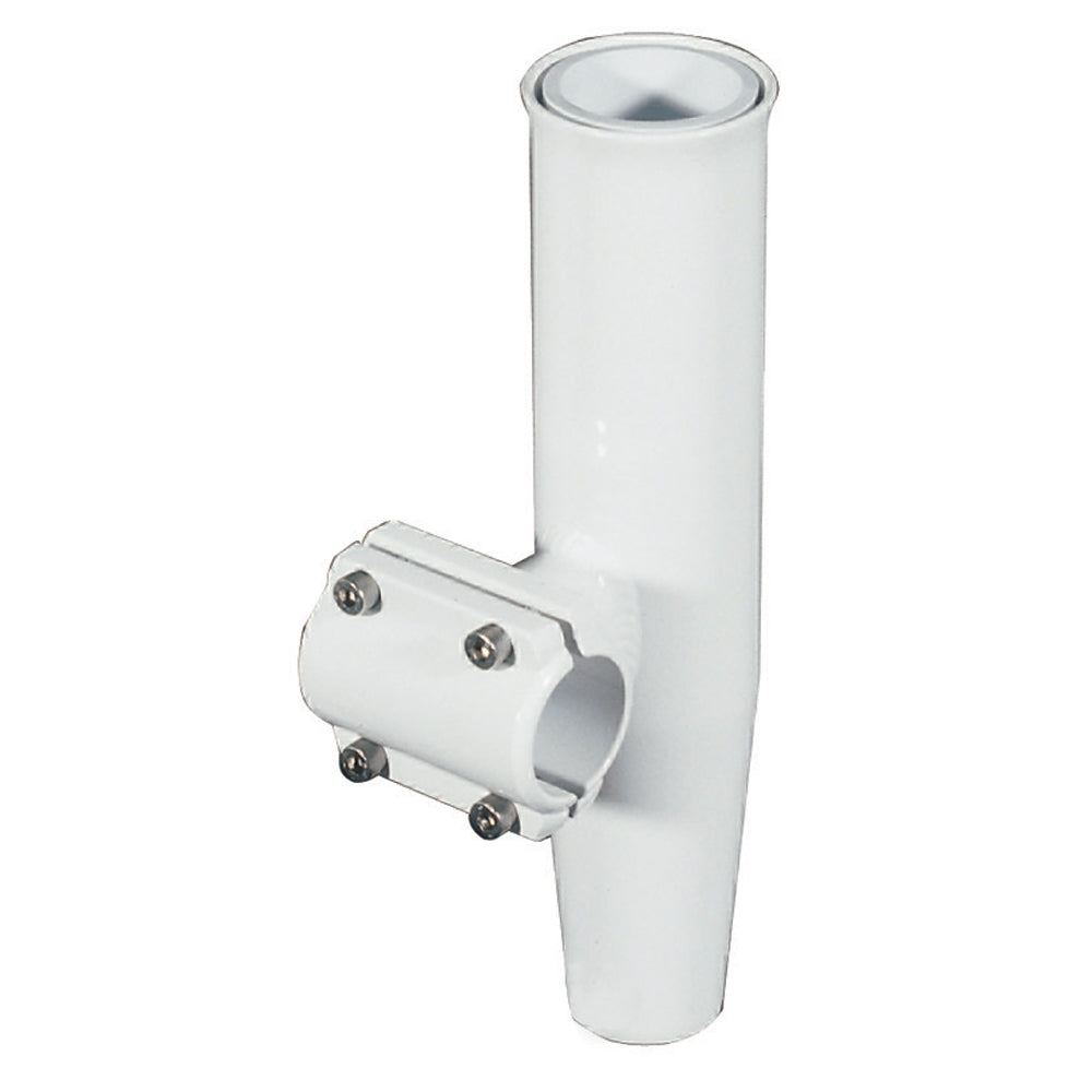 Lee's Tackle Clamp-On White Aluminum Horizontal Rod Holder for 1.66-Inch O.D. Pipe