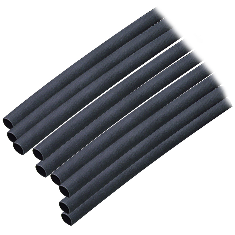 Ancor 302106 Adhesive Lined Heat Shrink Tubing, 3/16 Inch Diameter, 6 Inch Length, Black – Pack of 10
