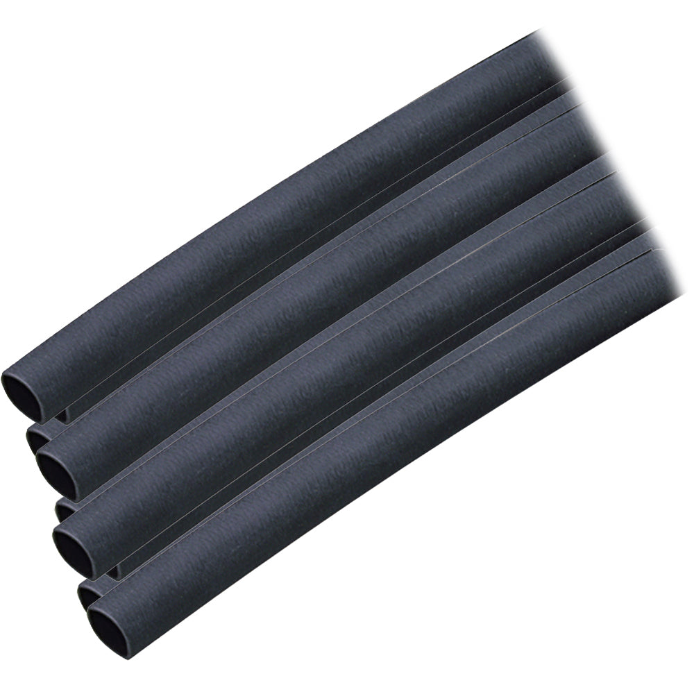Ancor 60049 Adhesive Lined Heat Shrink Tubing, 1/4 inch x 12 inches, Black, 10-Pack