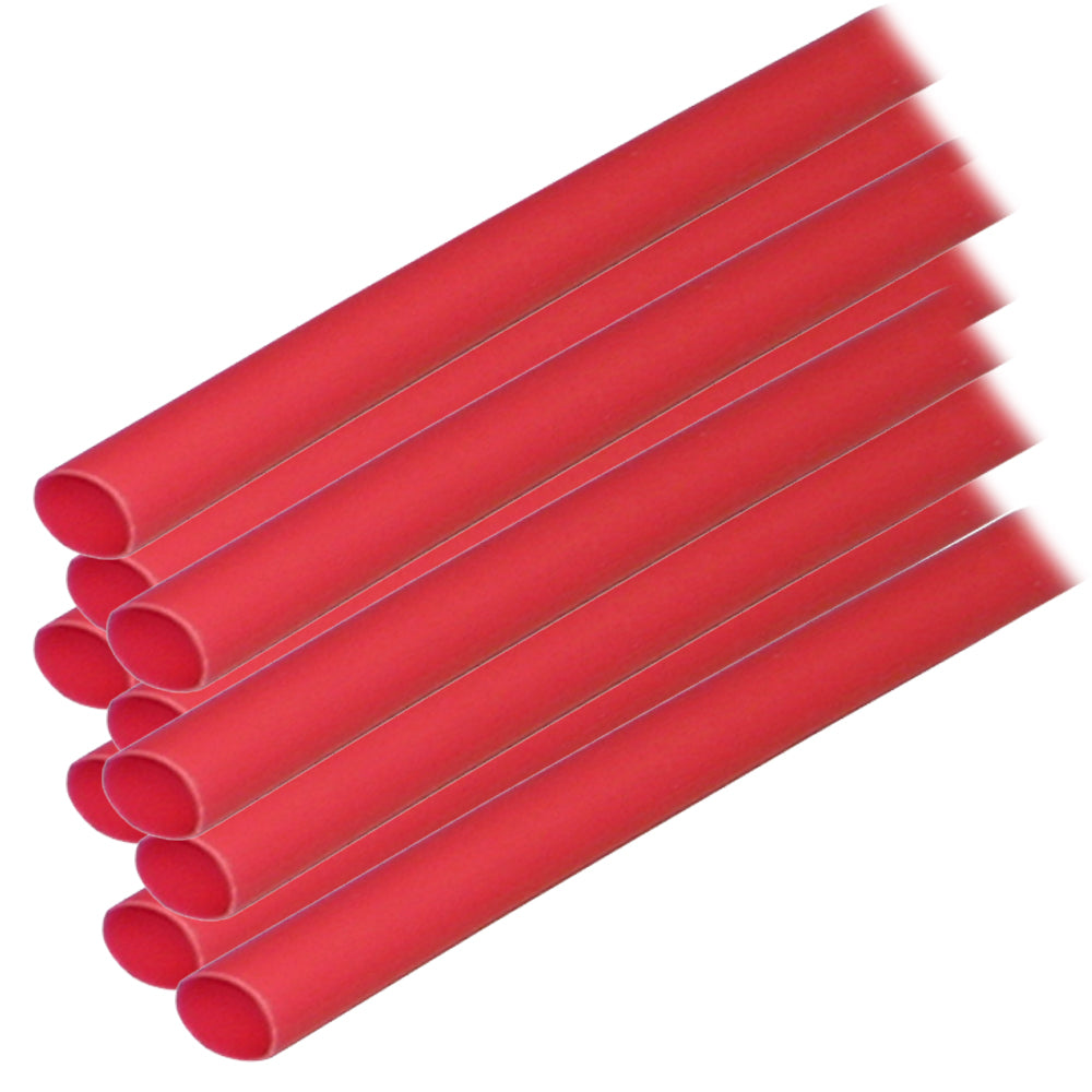 Ancor 1/4 inch Red Adhesive Lined Heat Shrink Tubing (ALT) – 10-Pack