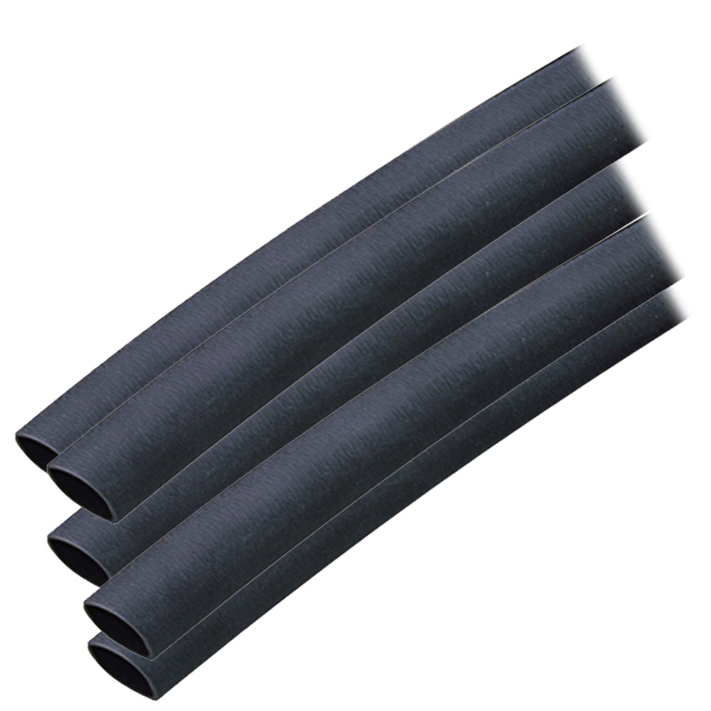 Ancor Adhesive Lined Heat Shrink Tubing (ALT) - 3/8 inch x 12 inches, Black, 5-Pack
