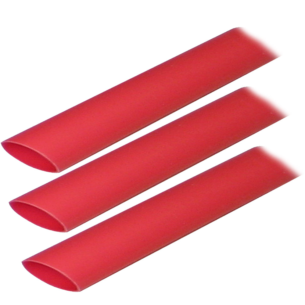 Ancor 306603 Adhesive Lined Heat Shrink Tubing, 3/4 inch x 3 inch, Red, 3-Pack