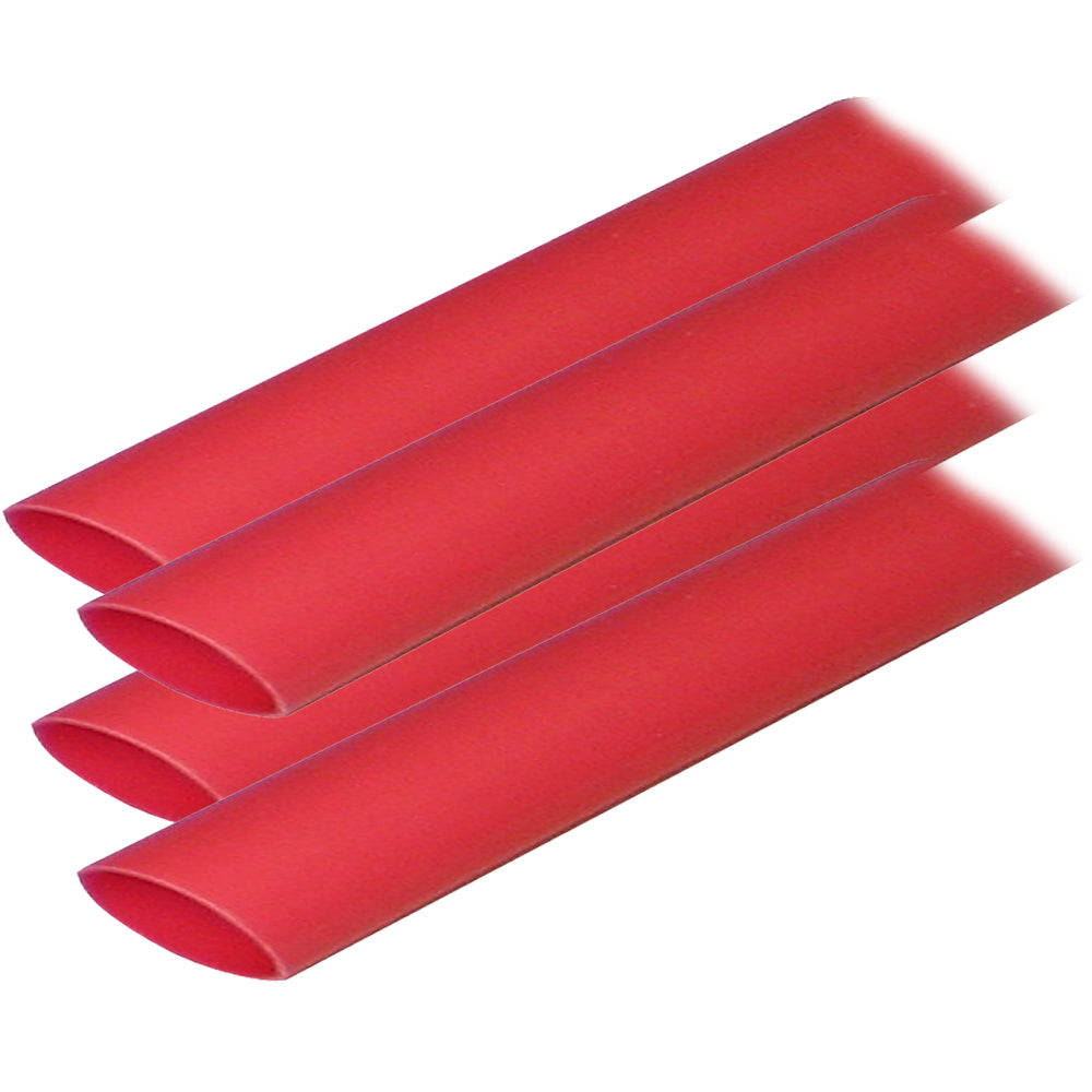 Ancor 306606 Adhesive Lined Heat Shrink Tubing, 3/4 Inch Diameter, 6 Inch Length, Red, 4-Pack