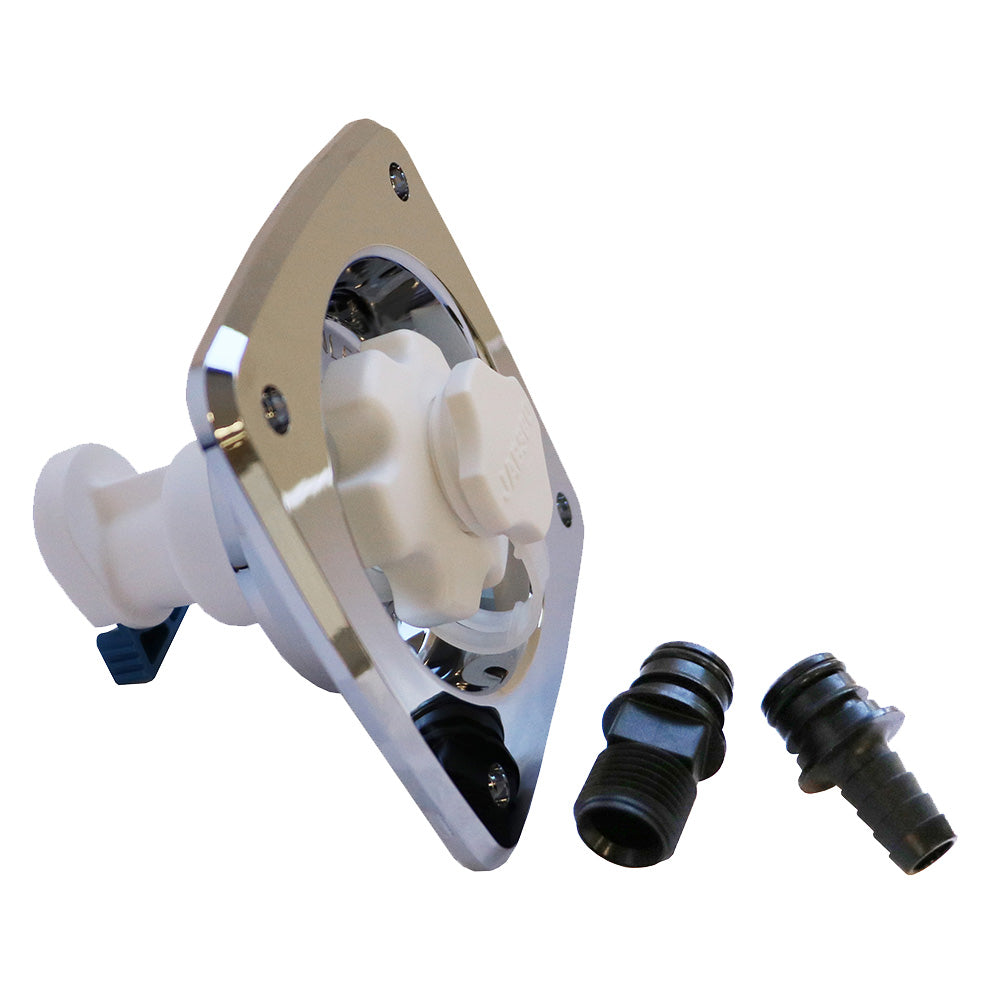 Jabsco Water Pressure Regulator Flush Mount Chrome 45 psi for Marine and RV Applications