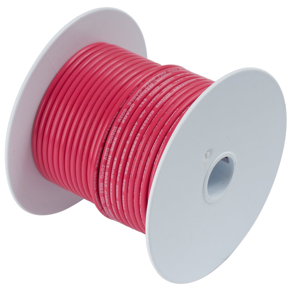 Ancor Red 18 AWG Tinned Copper Wire - 100 Feet for Marine and Electrical Applications