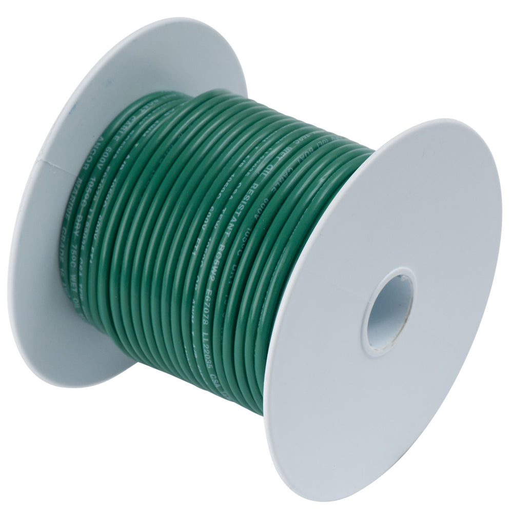 Ancor Green 16 AWG Tinned Copper Wire - 100 Feet