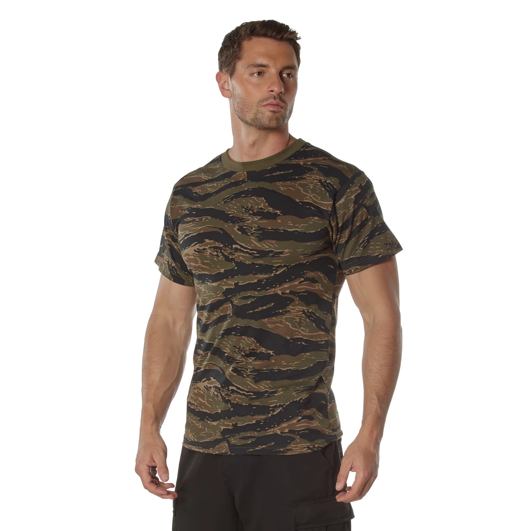 Rothco Tiger Stripe Camo 100% Cotton T-Shirt Size Small