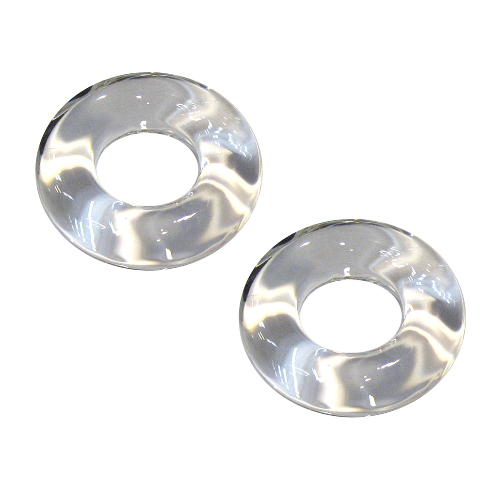 TACO Marine Outrigger Glass Rings (Pair) - 1-3/4 inch Outside Diameter for Smooth Line Movement