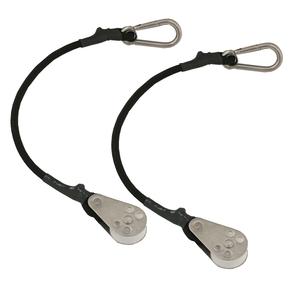 TACO Marine Shock Cord with Roller Pair - 12 Inch Bungee Tension Line for Outriggers
