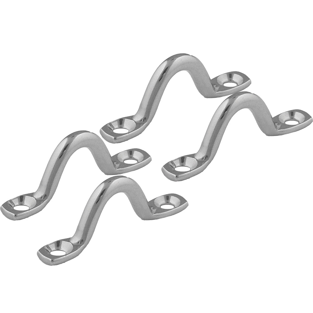TACO Marine Stamped Stainless Steel Eye Straps (4 Pack) – Heavy-Duty Marine Hardware