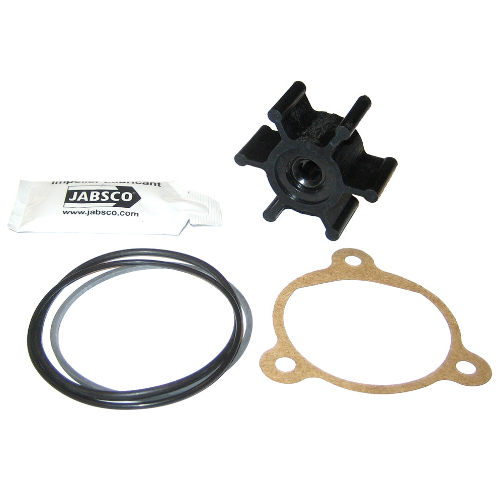 Jabsco Neoprene Impeller Kit with Cover, Gasket, and O-Ring for Water Puppy - 6-Blade, 5/16 Inch Shaft Diameter