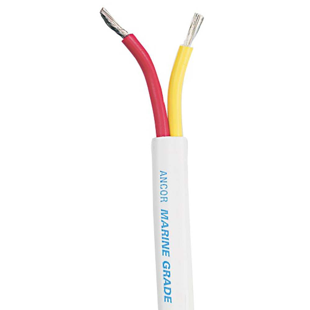 Ancor 12/2 AWG Safety Duplex Cable - Red and Yellow Marine Grade Wire, 500 Feet Flat Jacket