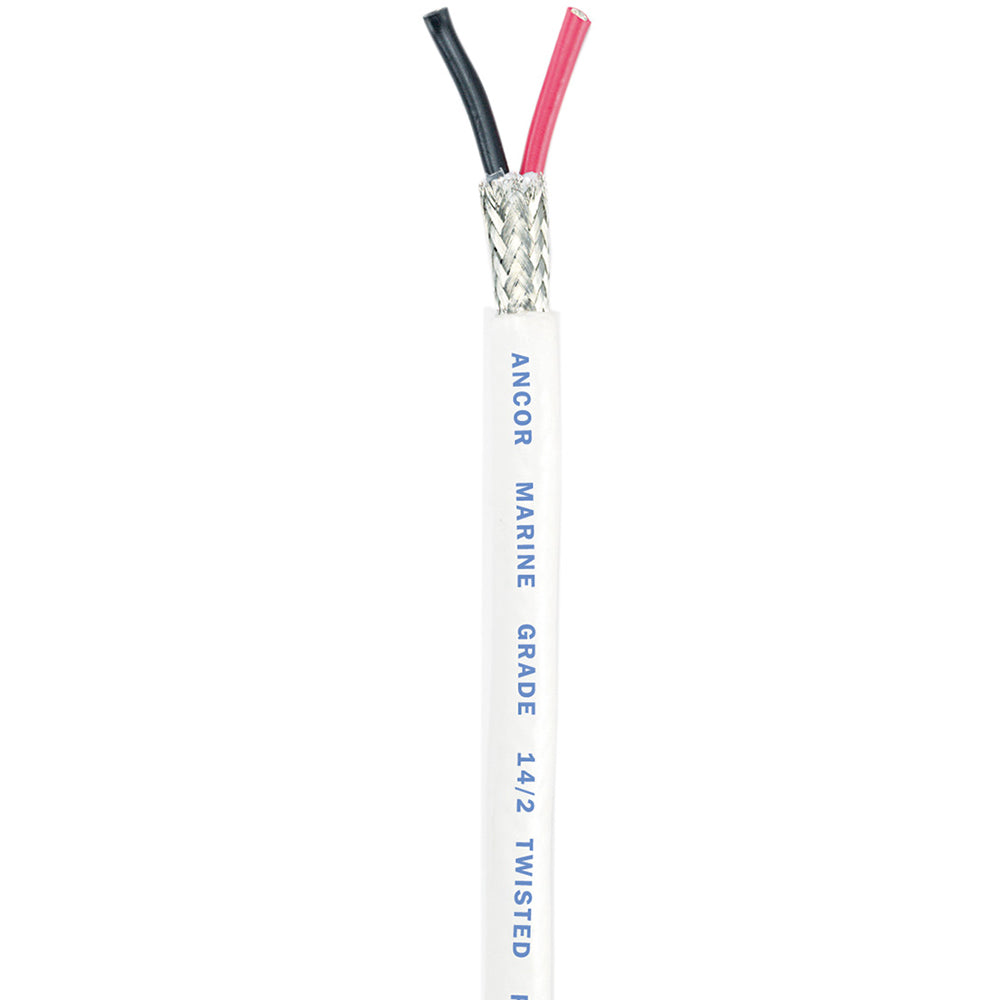 Ancor Twisted Pair with Shield - 14/2 AWG Round Marine Cable, 100 Feet