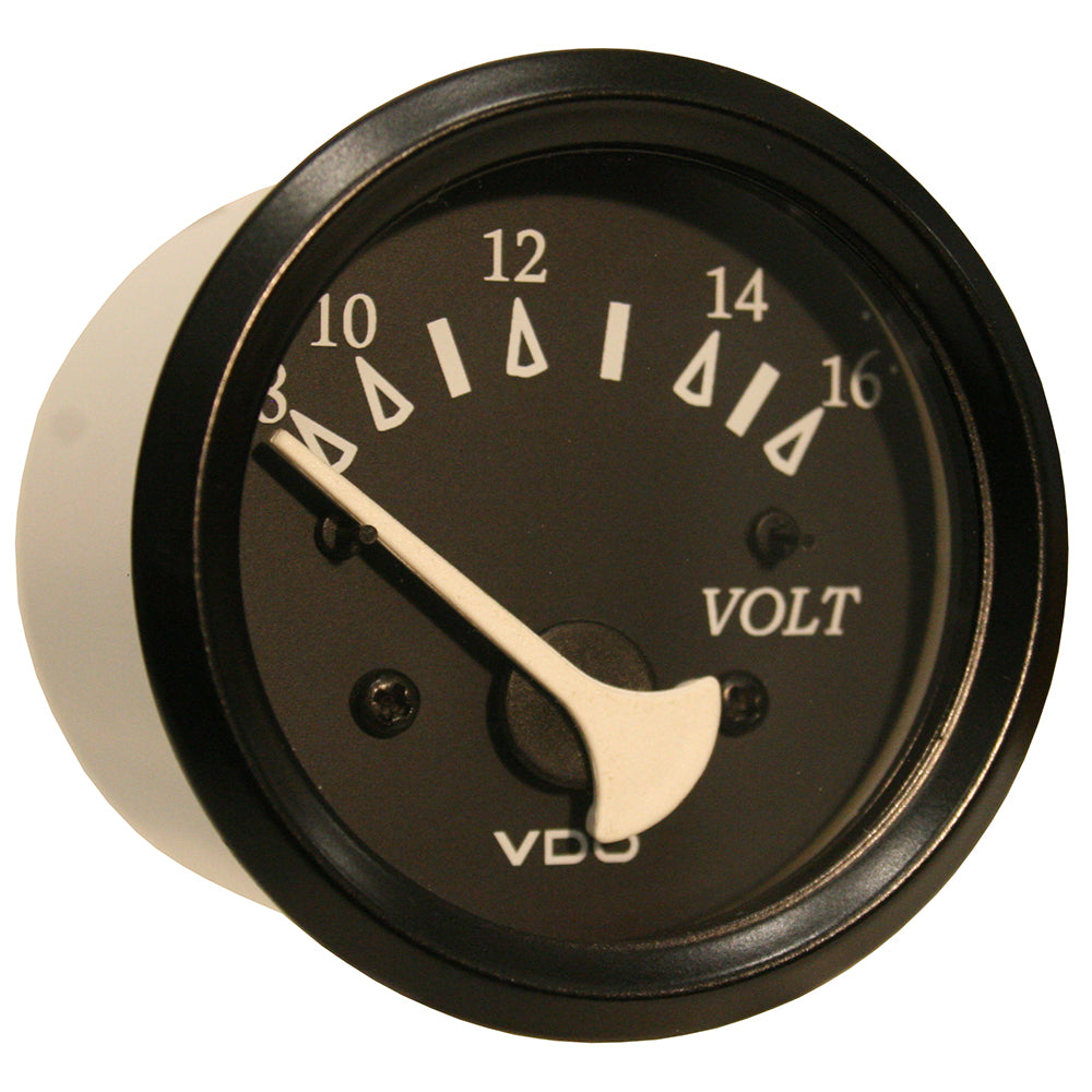 VDO Cockpit Marine 52mm Volt Meter with Black Dial and Bezel - Part #332-11805