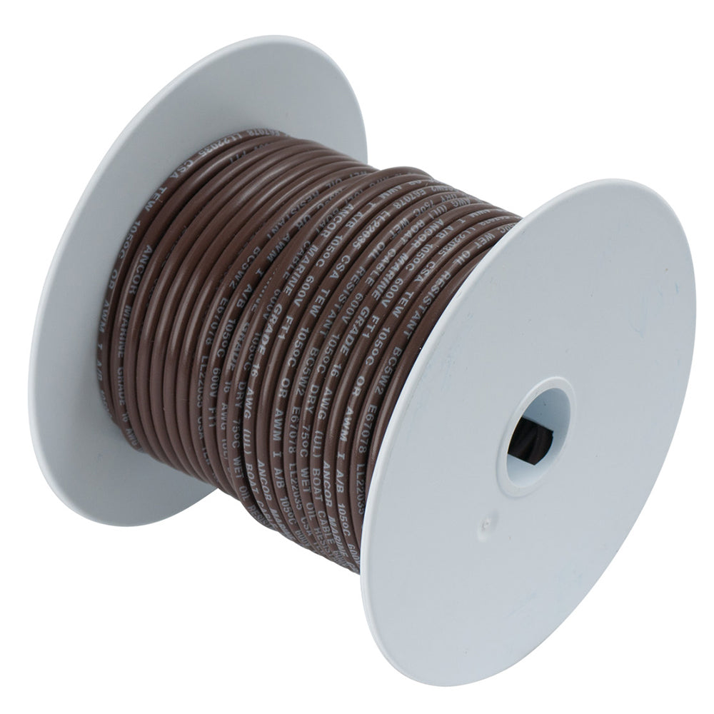 Ancor Brown 12 AWG Tinned Copper Wire - 100 Feet