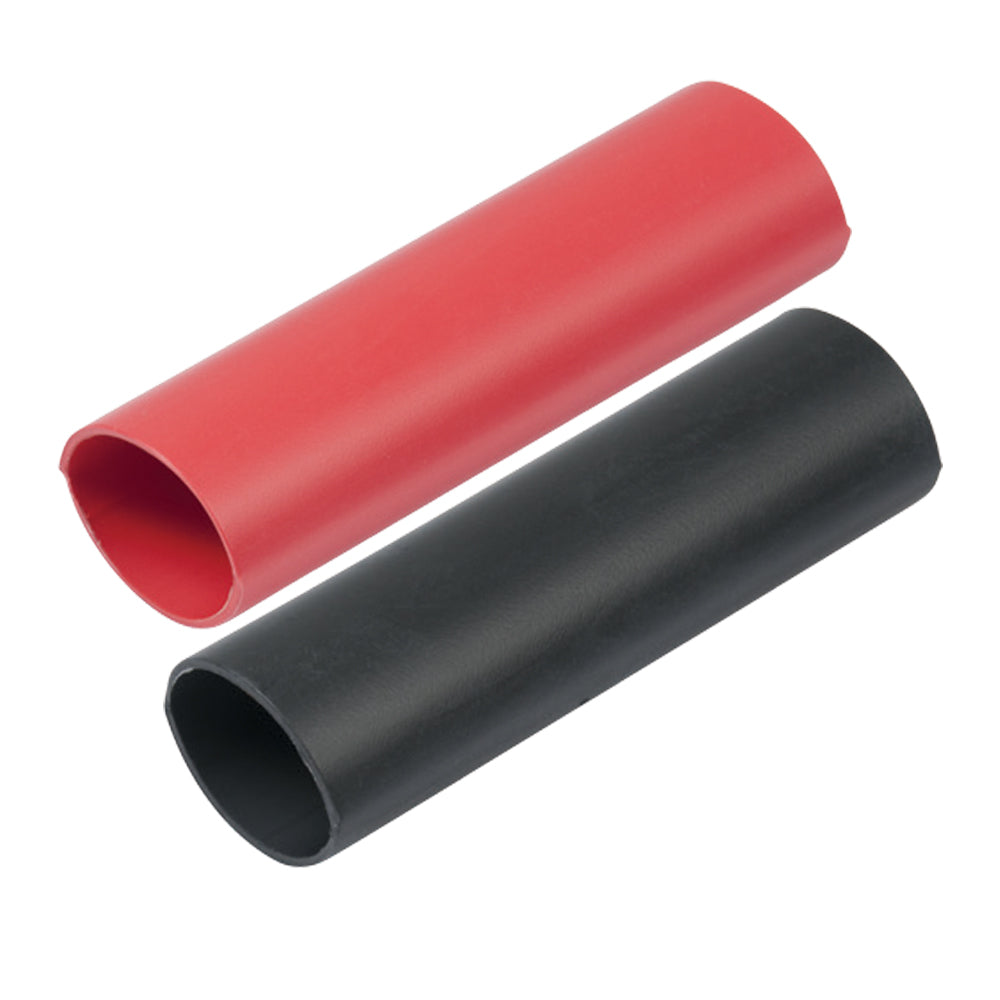 Ancor Heavy Wall Heat Shrink Tubing 3/4 inch x 3 inch - Black and Red 2-Pack