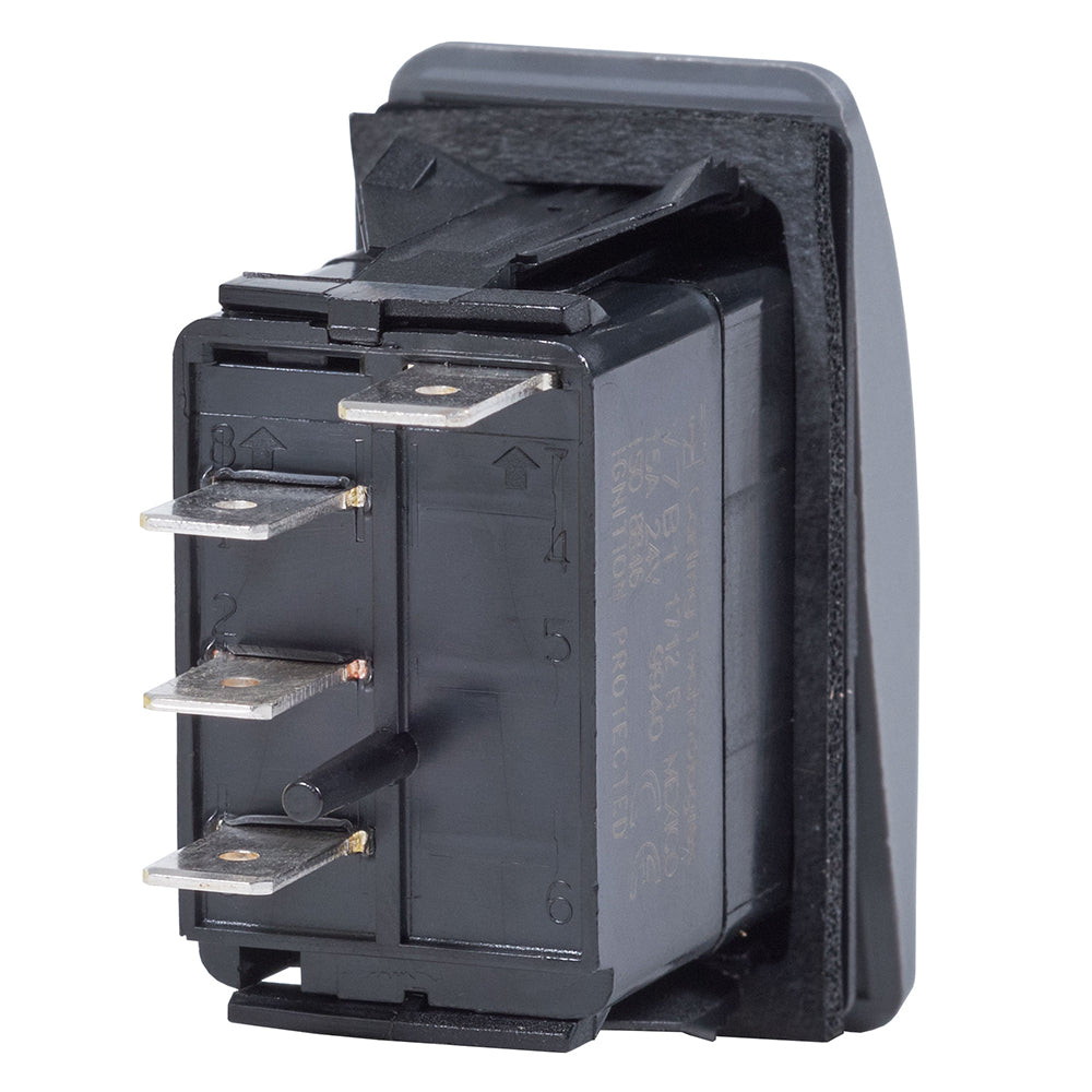 Blue Sea Systems Contura II SPDT Switch Part Number 7932 - Black On-Off-On Marine Switch