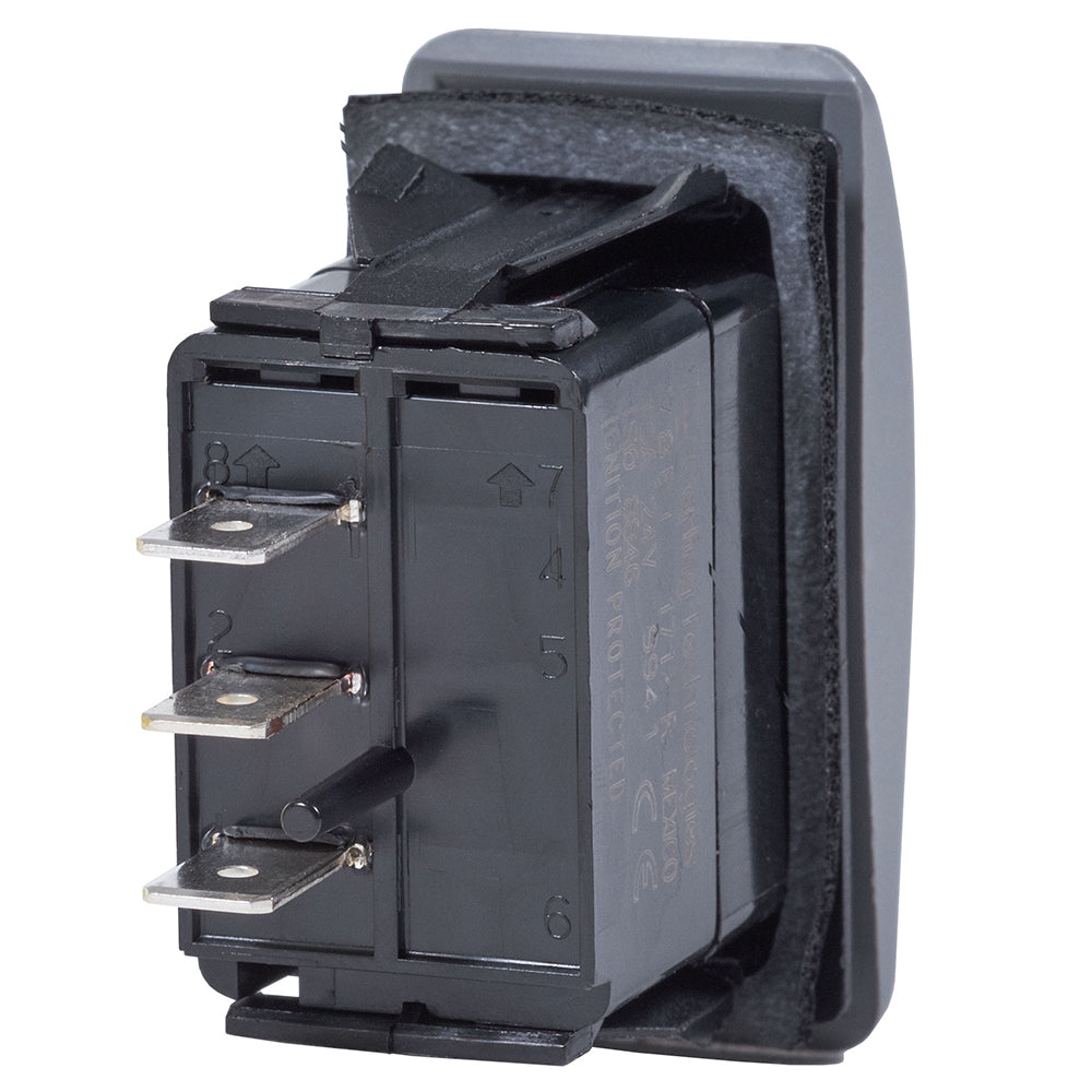 Blue Sea Systems Contura II SPDT Switch with ON-OFF-ON Action, Black