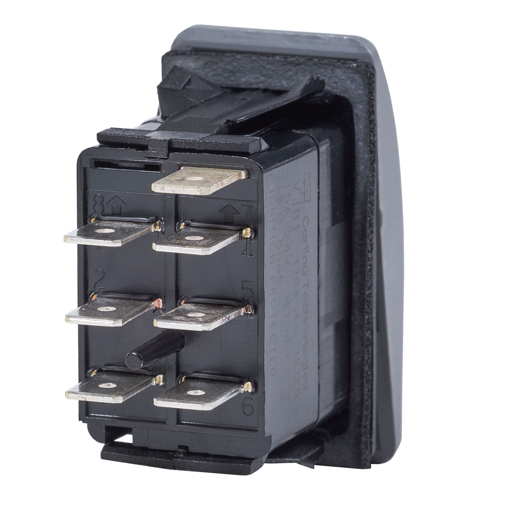 Blue Sea Systems Contura II DPDT Switch Part Number 7936 - Black On-Off-On Marine Switch