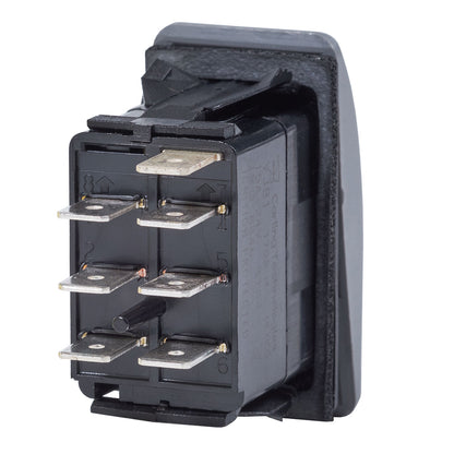 Blue Sea Systems Contura II DPDT Switch Part Number 7936 - Black On-Off-On Marine Switch
