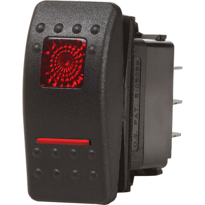 Blue Sea Systems Contura II DPDT Switch Part Number 7936 - Black On-Off-On Marine Switch