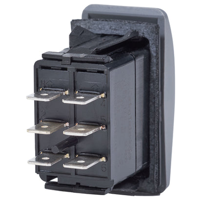 Blue Sea Systems Contura II DPDT Switch Part Number 7938 - Black On-Off-On Marine Switch