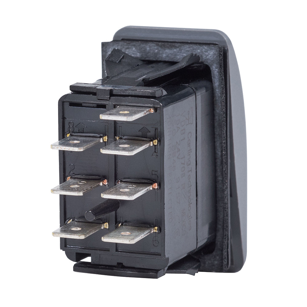 Blue Sea Systems Contura II Switch DPDT Black Part 7939 - ON-ON