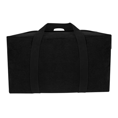 Rothco Canvas Parachute Cargo Bag Black – 75L Heavy Duty Travel & Tactical Duffle