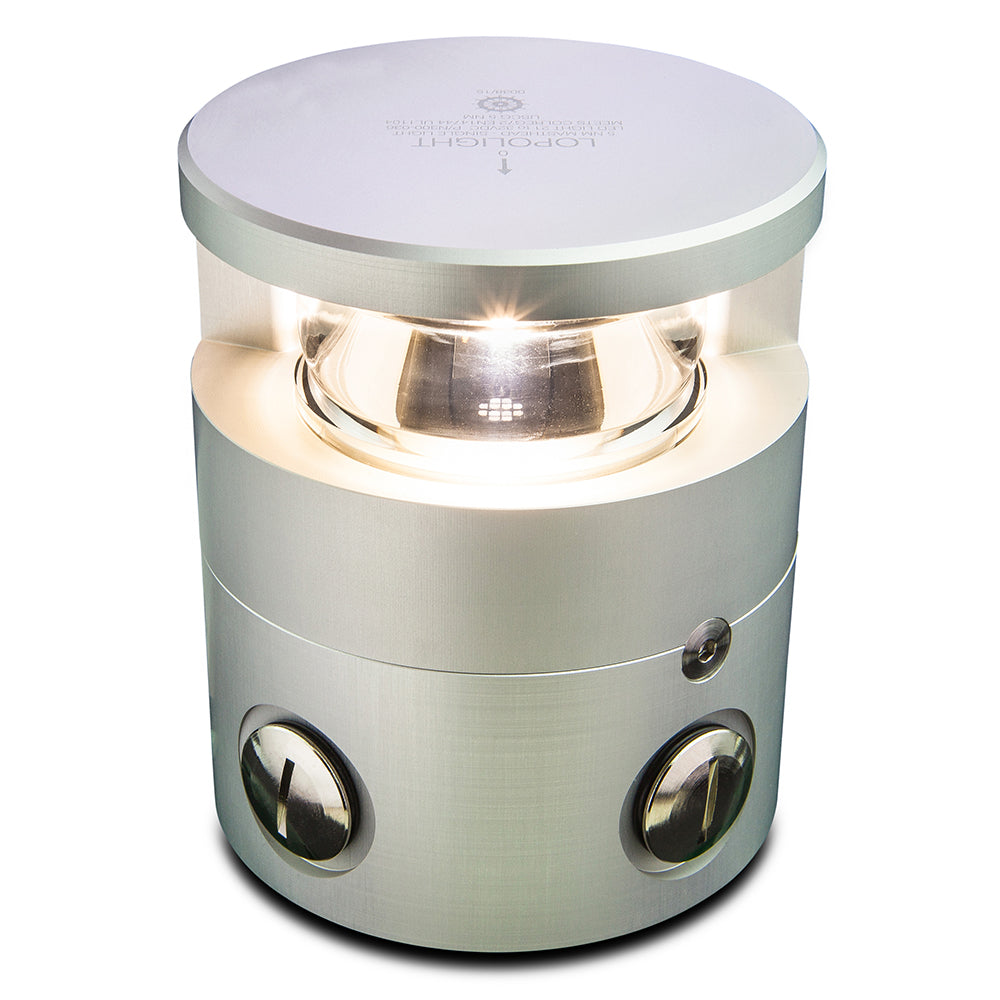 Lopolight Series 300-036 Masthead Light - 5NM Horizontal Mount White with Silver Housing