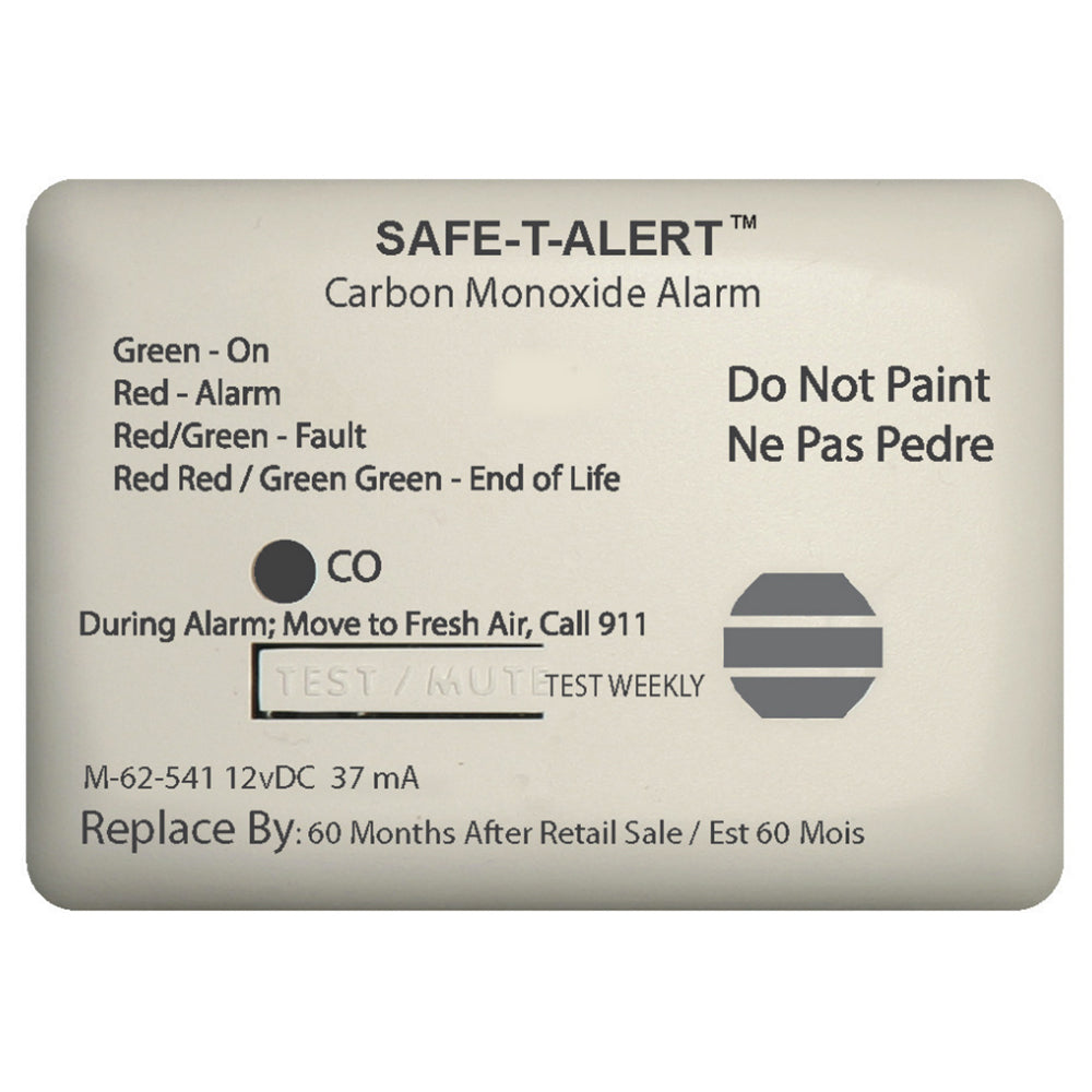 Safe-T-Alert 62 Series Marine Surface Mount Carbon Monoxide Alarm (12V) – Model 62-541-Marine