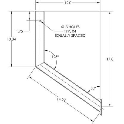 TACO Marine F16-0005A Stainless Steel Table Column with White Delrin Insert