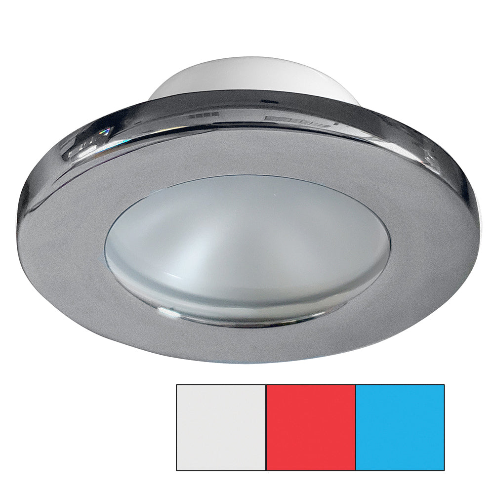 i2Systems Apeiron A3120 Screw Mount Light - Red, Cool White & Blue with Brushed Nickel Finish