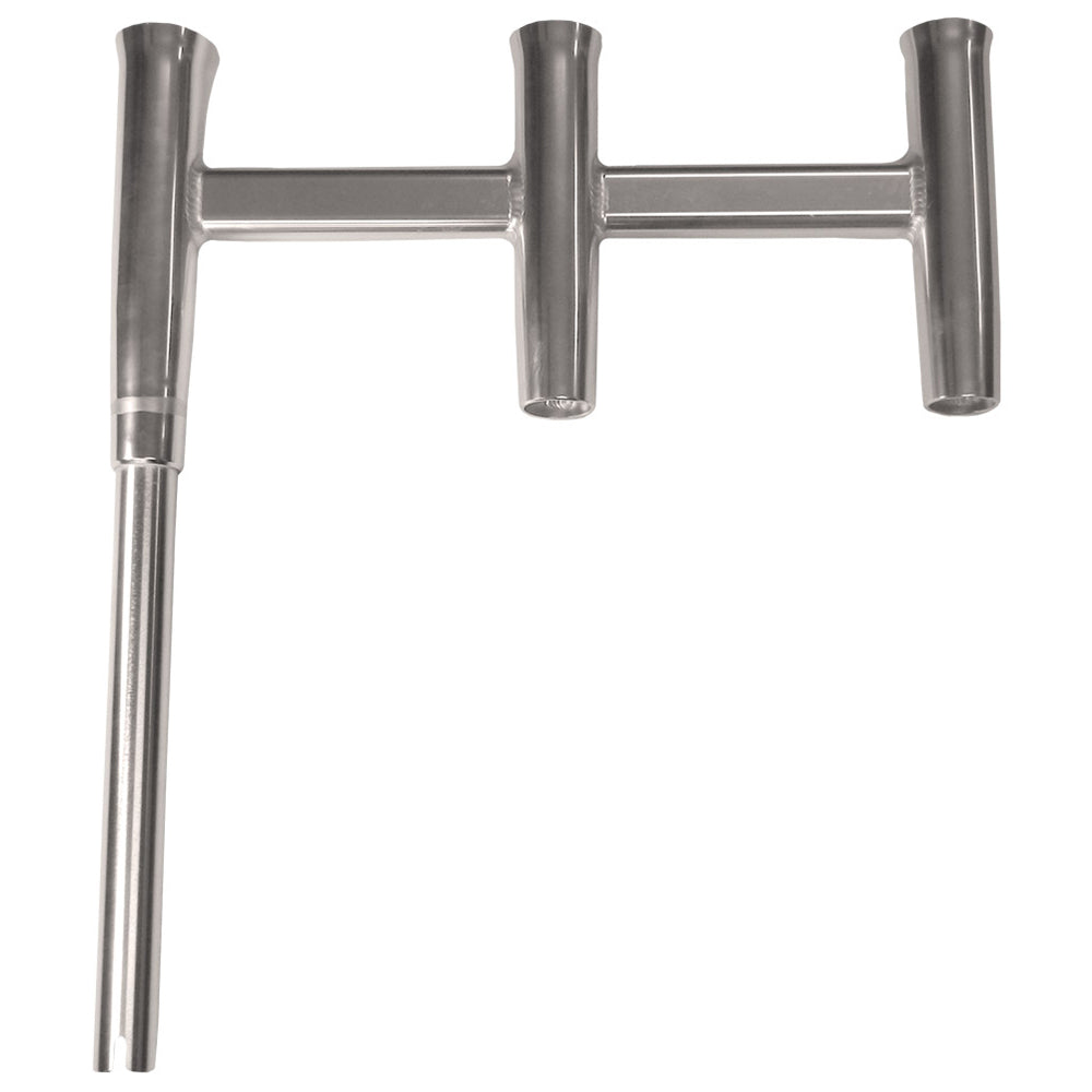 TACO Marine Deluxe Trident Rod Holder Cluster Offset - Heavy Duty Aluminum Fishing Rod Holders