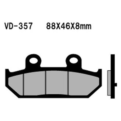 VESRAH Semi-Metallic Brake Pads VD-357 for Reliable Vehicle Braking Performance