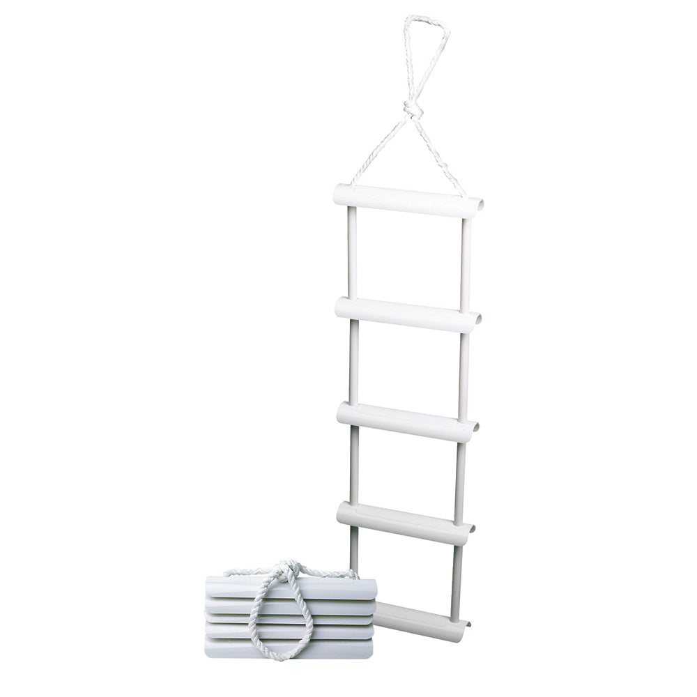 Attwood Marine Rope Ladder with 5 Steps - Secure and Foldable Marine Boarding Ladder
