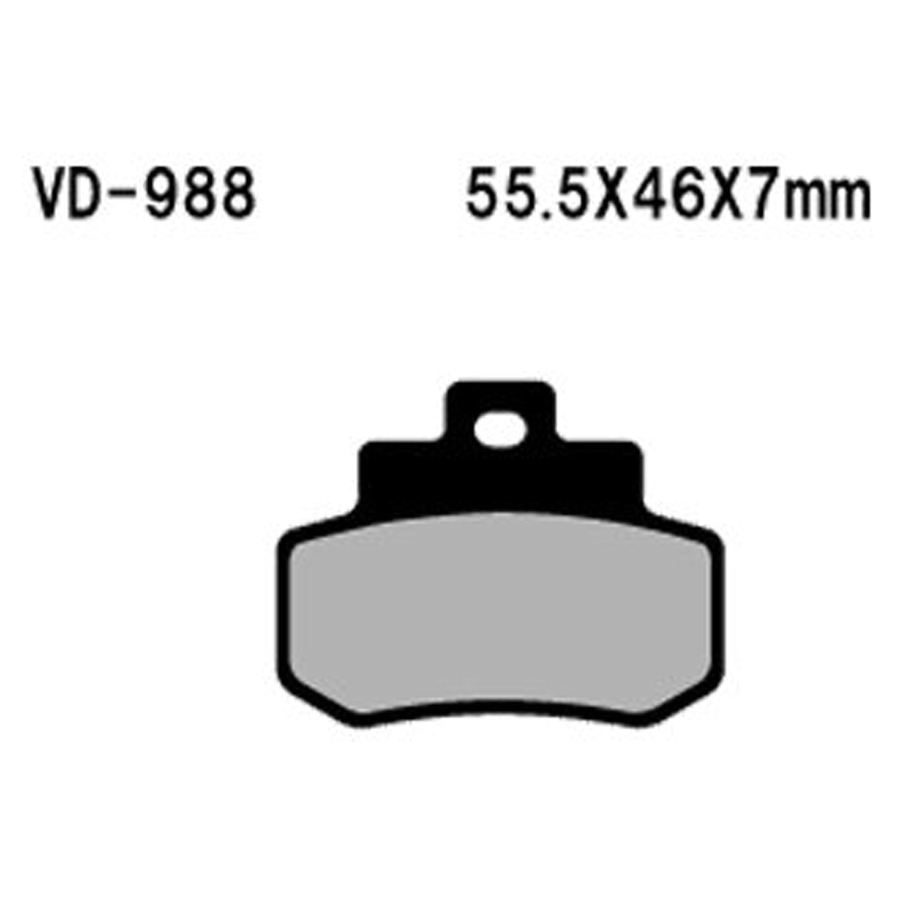 VESRAH Brake Pads VD-988 for Reliable Vehicle Braking Performance