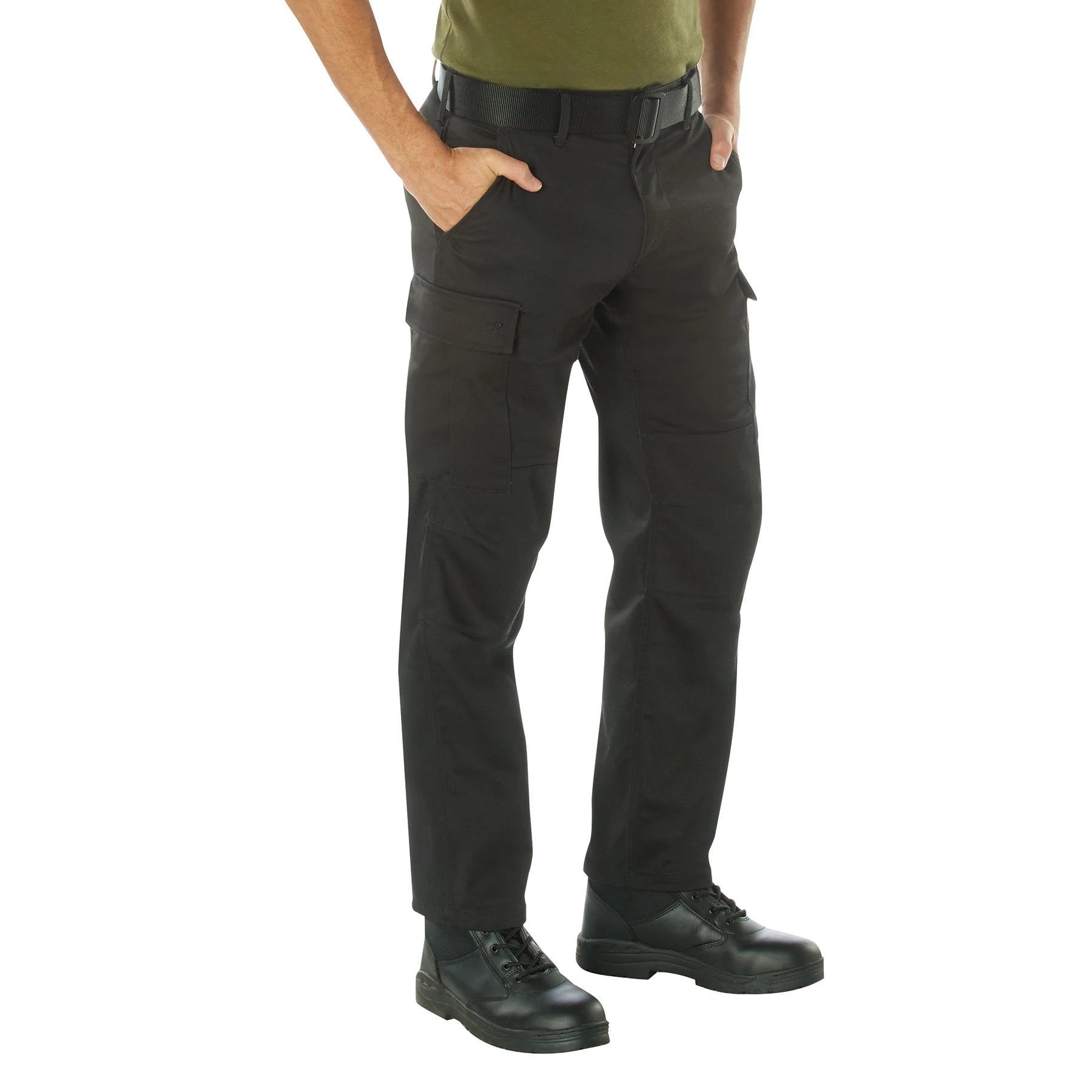 Rothco Active Flex BDU Cargo Pants Black Size 40W x 34L - Durable Stretch Work Pants for Outdoor & Tactical Use
