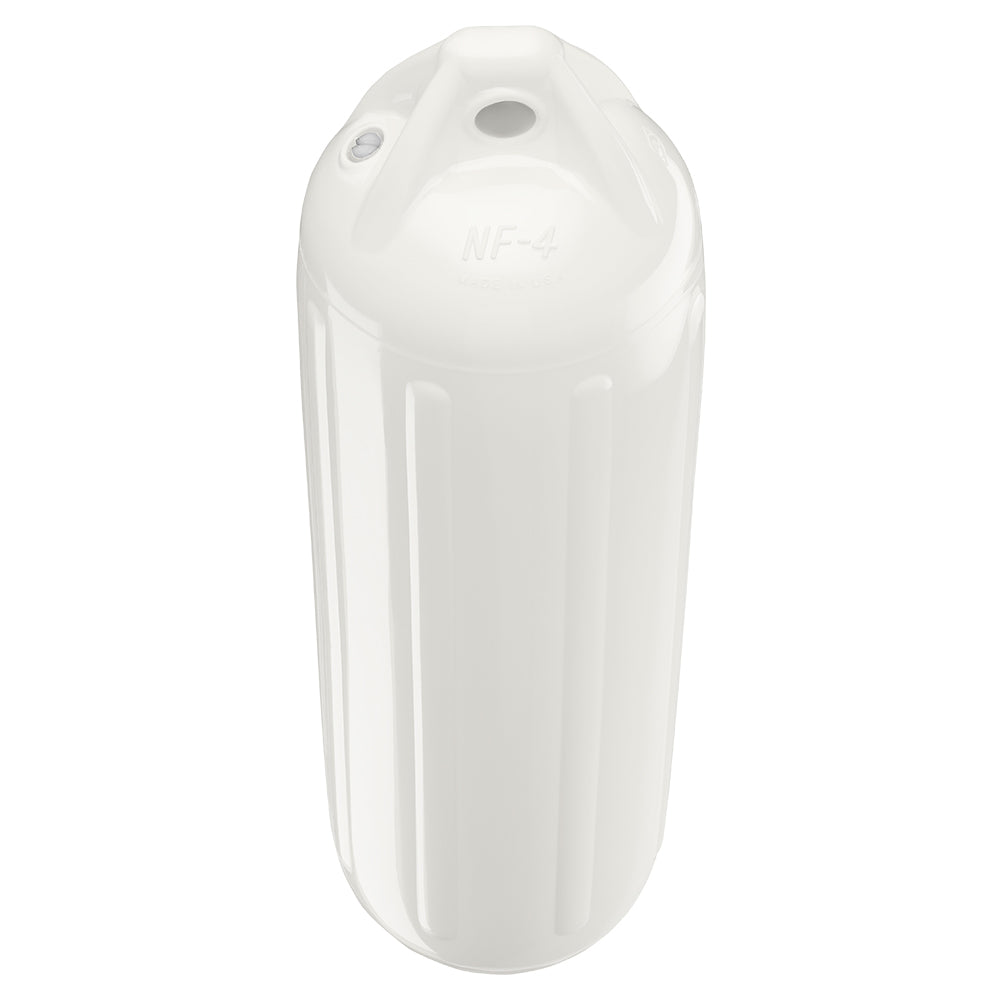Polyform U.S. NF-4 Heavy Duty Twin Eye Fender 6.4 in x 21.6 in White for Boats 20-25 ft