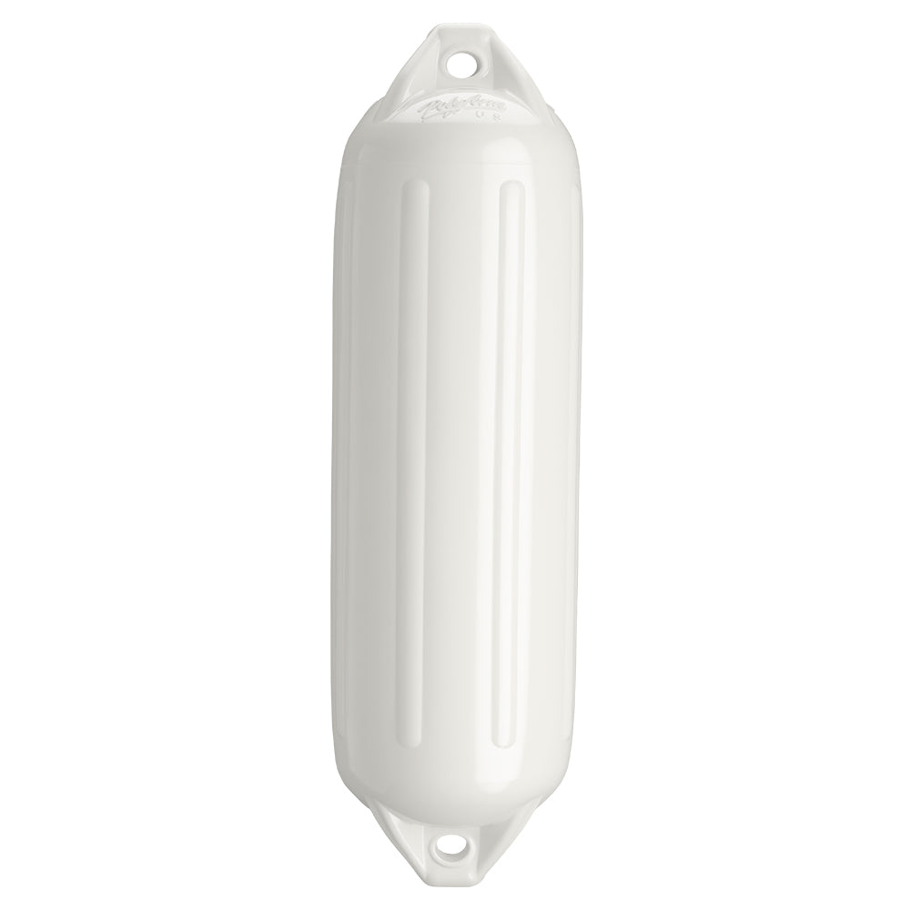 Polyform U.S. NF-4 Heavy Duty Twin Eye Fender 6.4 in x 21.6 in White for Boats 20-25 ft