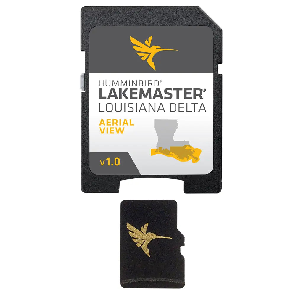 Humminbird LakeMaster Louisiana Delta Aerial Satellite View Micro Card with SD Adapter
