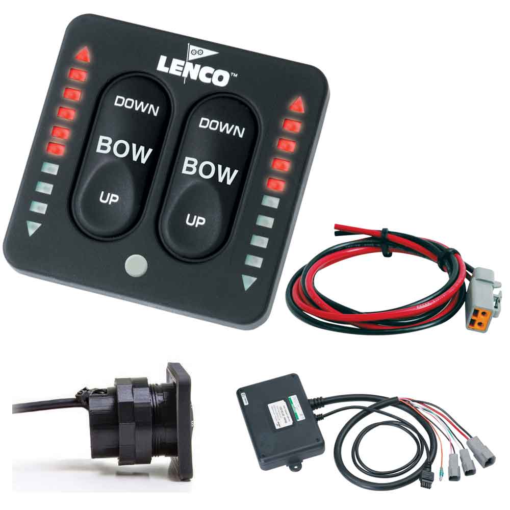 Lenco Marine LED Indicator Two-Piece Tactile Switch Kit with Pigtail for Single Actuator Systems
