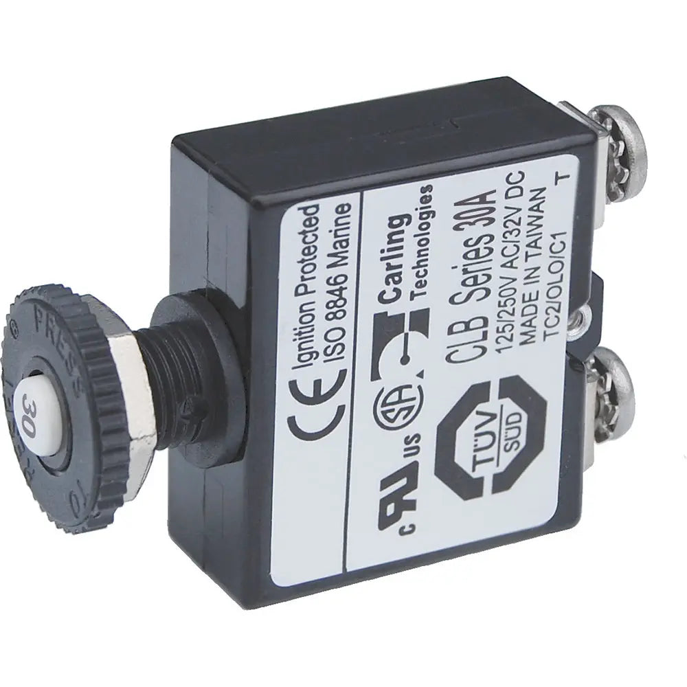 Blue Sea Systems 2136 Push Button Reset Screw Terminal Circuit Breaker - 30 Amps
