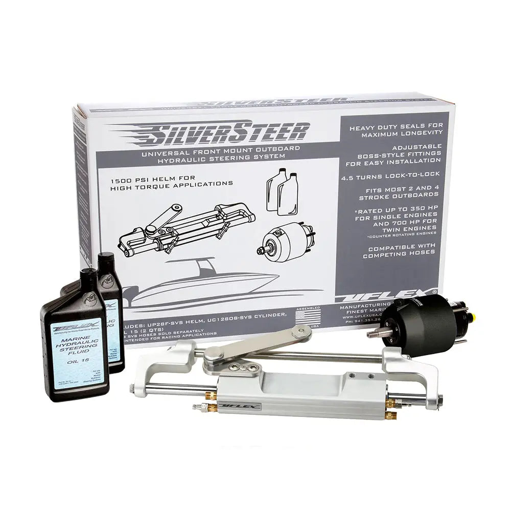 Uflex USA SilverSteer 2.0 High-Performance Front Mount Outboard Hydraulic Steering System - 1500 PSI FM V2