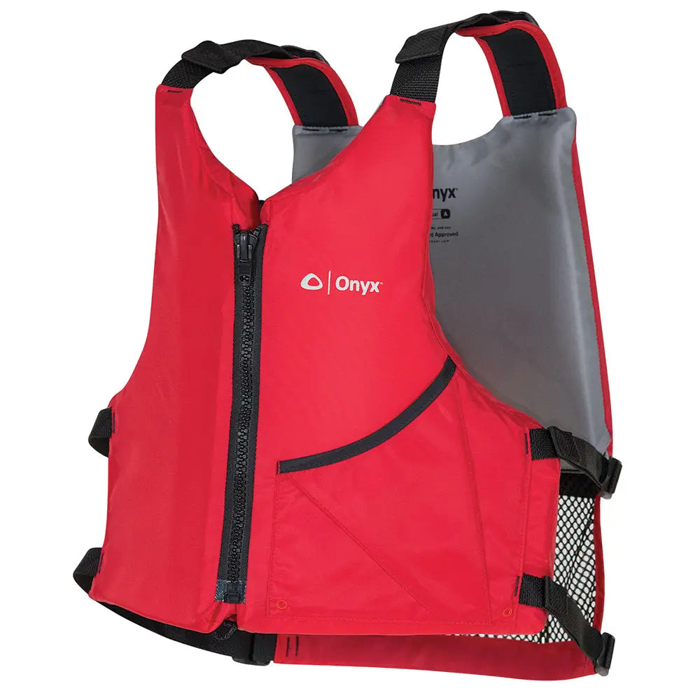 Onyx Outdoor Universal Paddle Vest for Adults, Red - Type III Personal Flotation Device