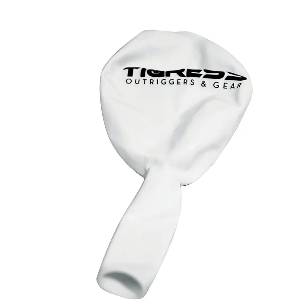 Tigress White Helium Balloons - Biodegradable Latex Balloons with Clips