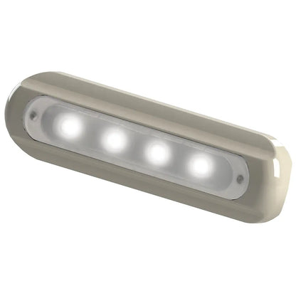 TACO Marine 4-LED Flat Mount Deck Light with White Housing